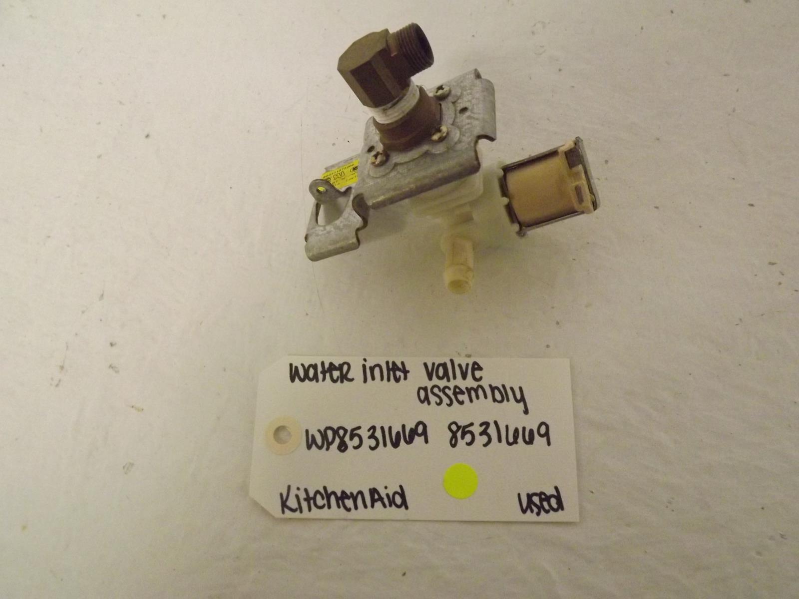 KitchenAid Dishwasher WP8521669 8531669 Water Inlet Valve Assembly Used KitchenAid Dishwasher WP8521669 8531669 Water Inlet Valve Assembly Used